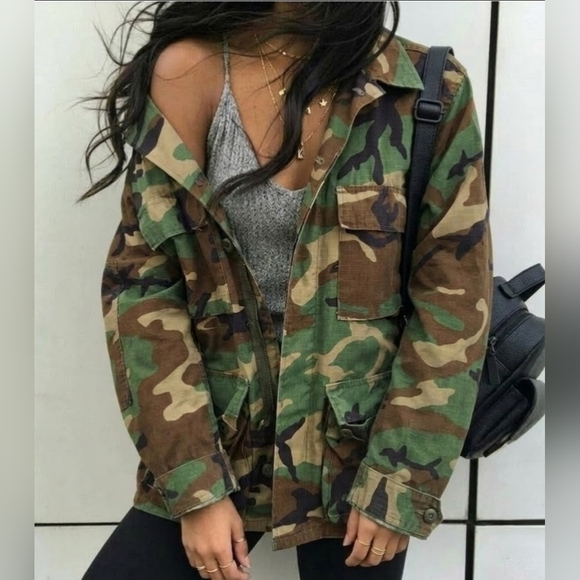 Authentic Military Camouflage Jacket Mens Size XS Women's Size S - Picture 11 of 12